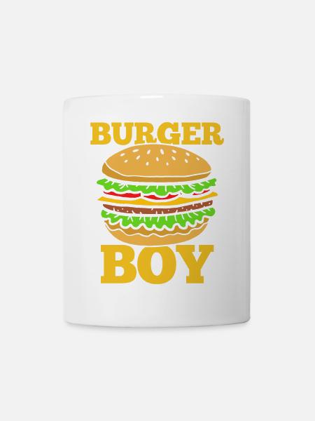 Burger Boy – Lustiges Fast Food Design - Tasse - Weiß