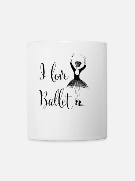 Ballerina "I love ballet" - Tasse - Weiß