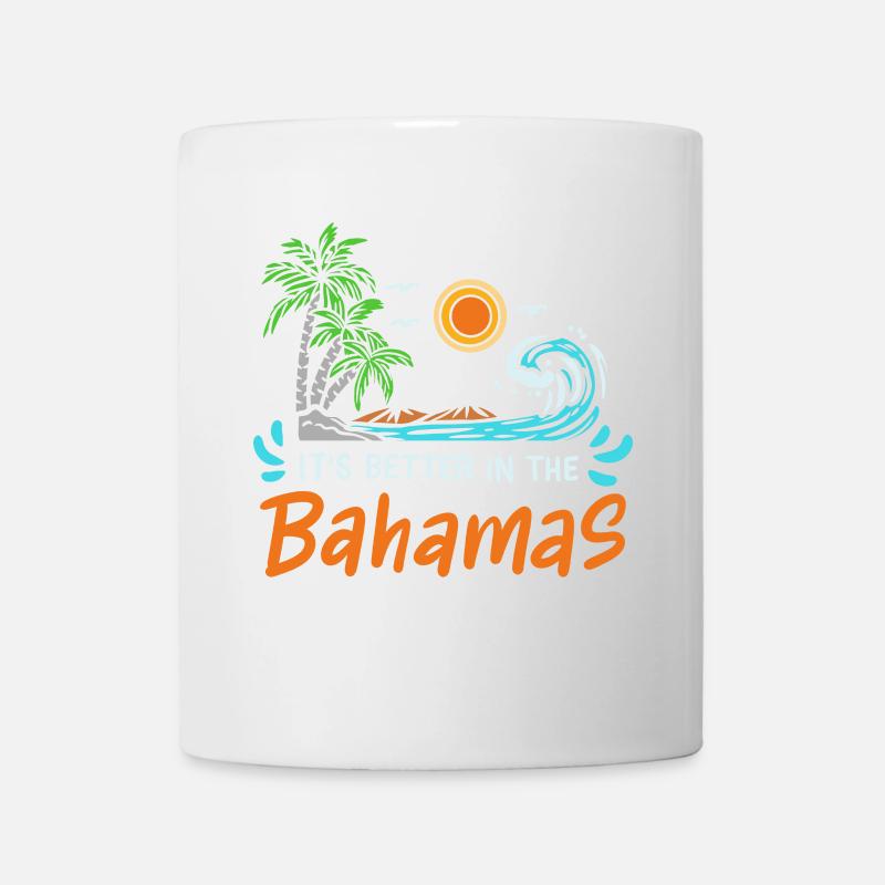 Bahamas Retro 80er Sommer Sommerurlaub - Tasse - Weiß
