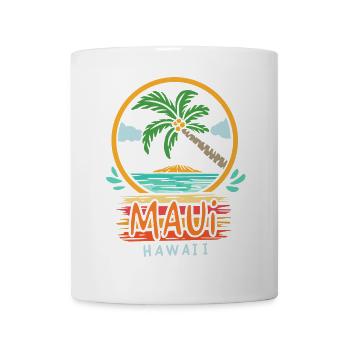 Maui Hawaii Retro - Tasse - Weiß - Vorne