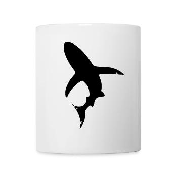 Hai Fisch Silhouette - Tasse - Weiß - Vorne