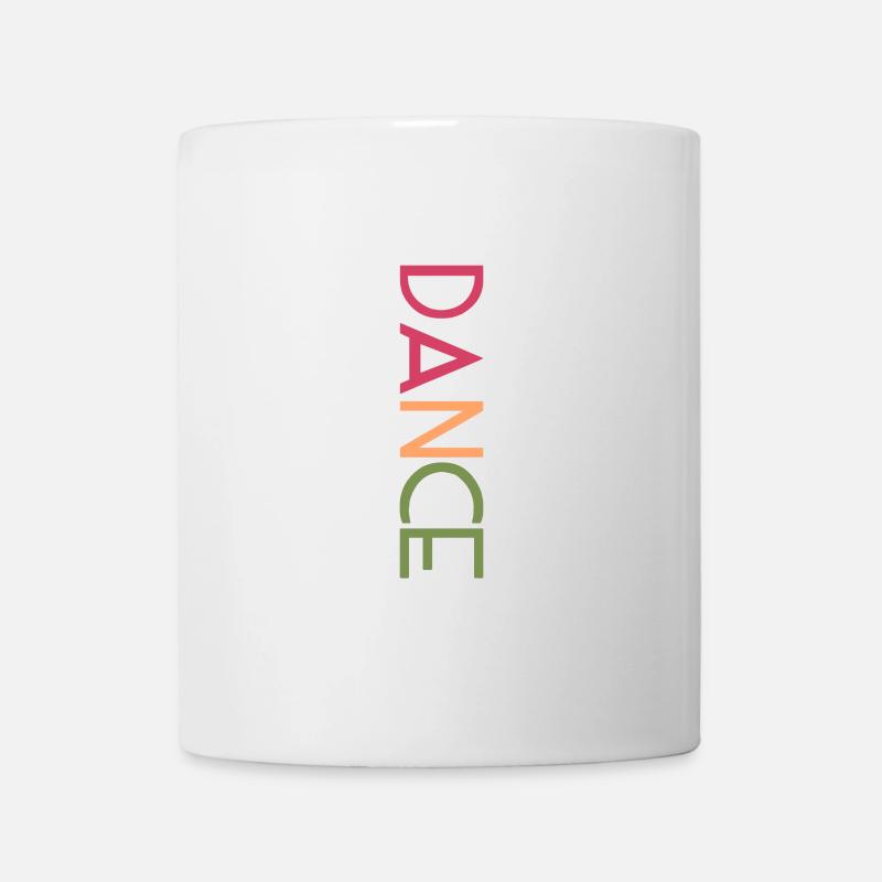 DANCE Design - Bunte Buchstaben Kunst - Tasse - Weiß