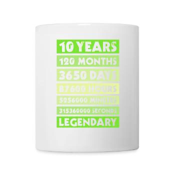 10 Years Anniversary Company Birthday Membership - Mug - white - Front
