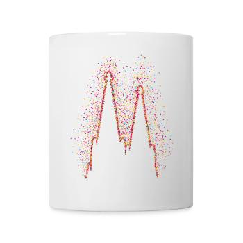Confettis de la cathédrale de Cologne dans le coeur coeur de carnaval Cologne - Mug blanc - blanc - Devant