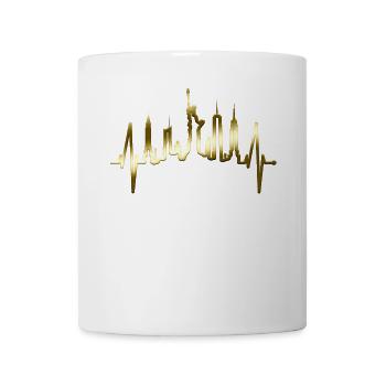 New York Skyline Heartbeat Heart USA Gift NY - Mug - white - Front