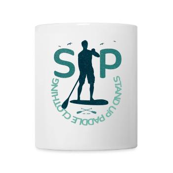 Stand Up Paddle – Clothing Logo - Tasse - Weiß - Vorne