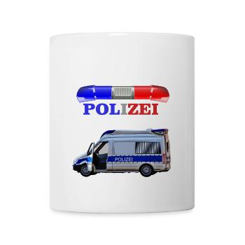 Children's birthday police car Christmas - Mug - white - Front