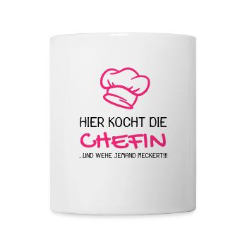 Chefkoch Spruch lustig Kochmütze Geschenk - Tasse - Weiß - Vorne