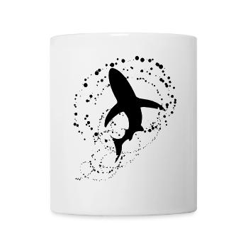 Hai Schatten - Tasse - Weiß - Vorne