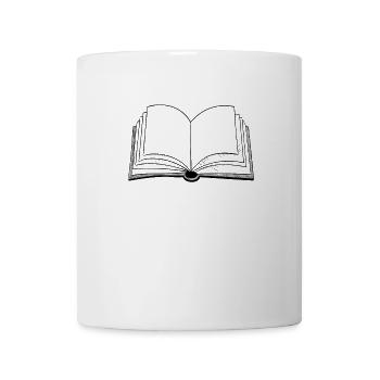 Bücher offenes Buch - Tasse - Weiß - Vorne