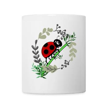 Ladybug botany comic style - Mug - white - Front