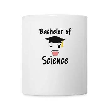 Le diplômé tire la langue. L'étudiant au - Mug blanc - blanc - Devant