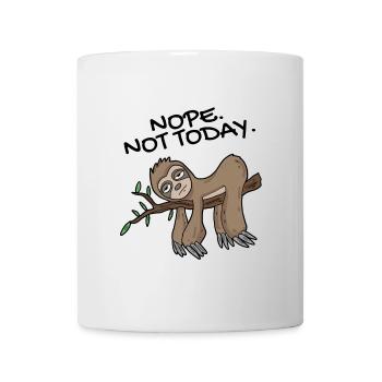 Sloth Non pas aujourd'hui - Mug blanc - blanc - Devant
