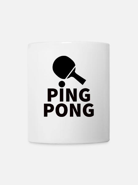 Design de PING PONG Énergique Abstrait - Mug blanc - blanc