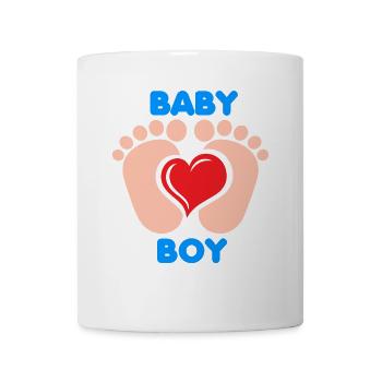 Baby feet heart brother baby boy birth sibling - Mug - white - Front