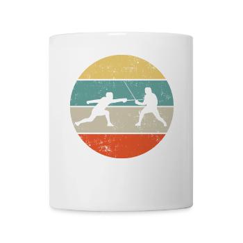 Fechten Fechter Retro - Tasse - Weiß - Vorne