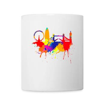 Londres Skyline Coloré couleurs Peinture Amour Angleterre - Mug blanc - blanc - Devant