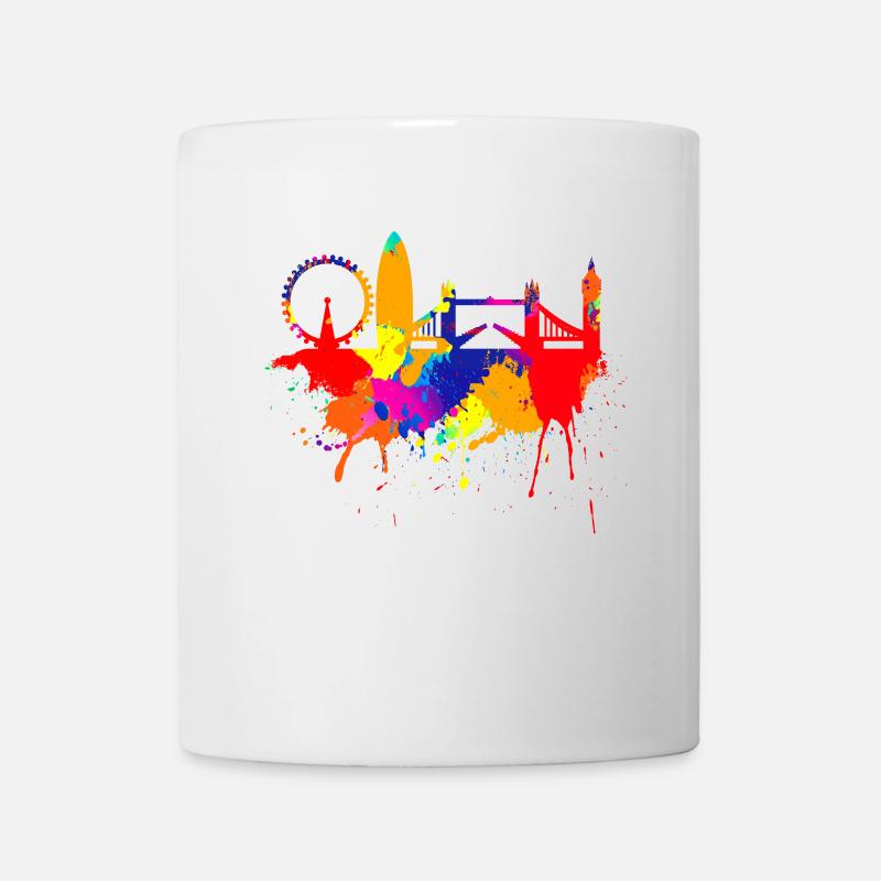 Londres Skyline Coloré couleurs Peinture Amour Angleterre - Mug blanc - blanc
