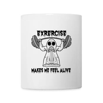 Halloween Bodybuilder Gym Fitness Geist Workout - Tasse - Weiß - Vorne