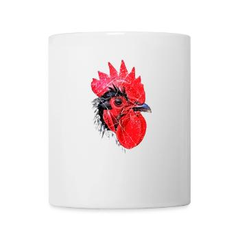 Hast du das Huhn gesehen cooler Hahn - Tasse - Weiß - Vorne