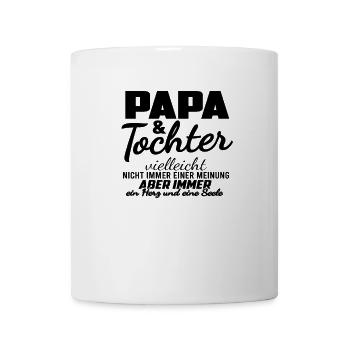 Familie Papa und Tochter Herz und Seele - Tasse - Weiß - Vorne