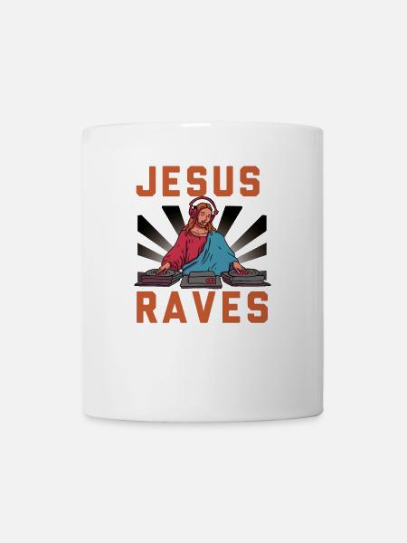 Jesus Raves – Le DJ au rythme divin - Mug blanc - blanc