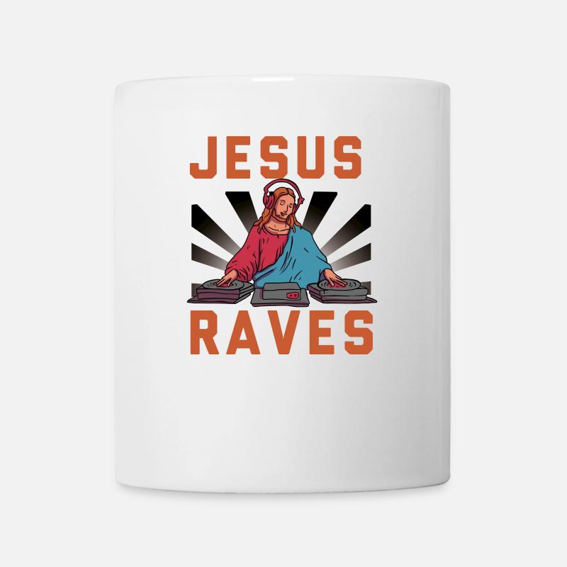 Jesus Raves – Le DJ au rythme divin - Mug blanc - blanc