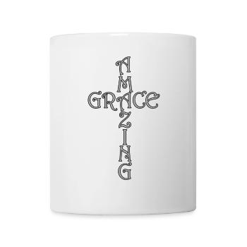 Glaubenskreuz Design mit Schriftzug - Tasse - Weiß - Vorne