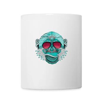 affe mandala tattoo indien dj rap cool music label - Tasse - Weiß - Vorne