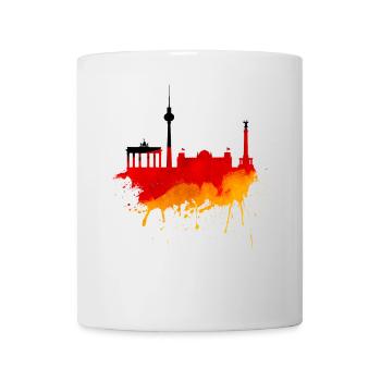 Berlin Skyline Germany Flag German Flag - Mug - white - Front