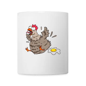 Lustiges Huhn - Tasse - Weiß - Vorne