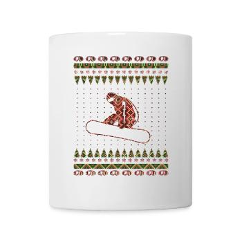 Snowboarder Snowboard Winter Weihnachten - Tasse - Weiß - Vorne