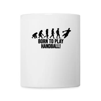 Né pour jouer au handball Évolution Cadeau Drôle - Mug blanc - blanc - Devant