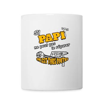si papi Papy grand-père - Mug blanc - blanc - Devant