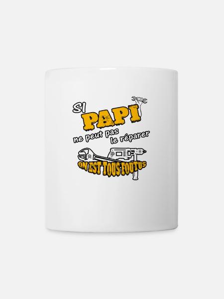 si papi Papy grand-père - Mug blanc - blanc