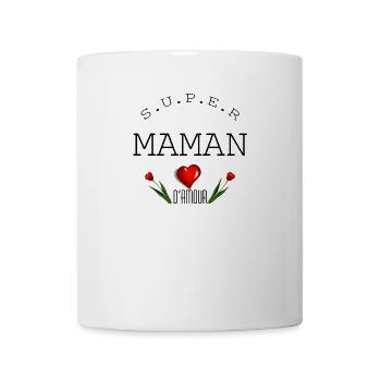 super maman d'amour maman de l'année - Mug blanc - blanc - Devant