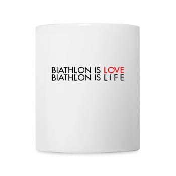 Biathlon ist Liebe - Tasse - Weiß - Vorne