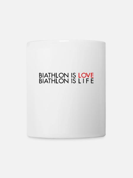 Biathlon ist Liebe - Tasse - Weiß
