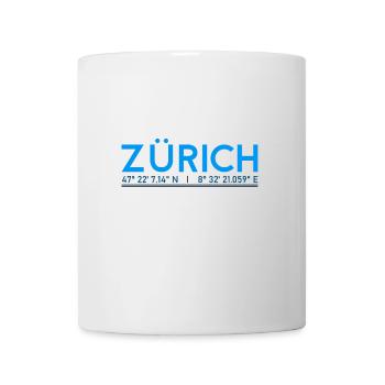 Zürich Gps Koordinaten - Tasse - Weiß - Vorne