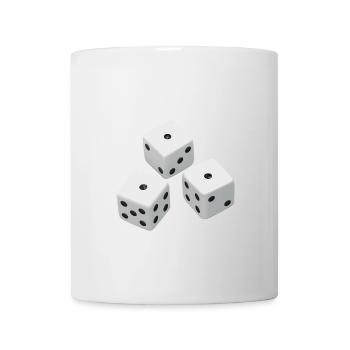 Realistische Würfel Geschenkidee - Tasse - Weiß - Vorne