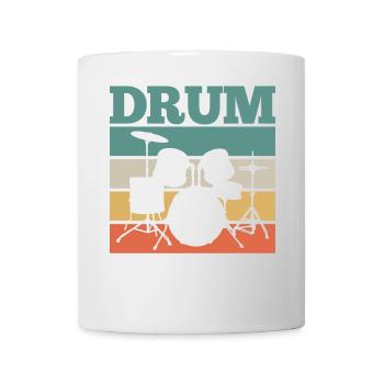 Schlagzeuger Schlagzeug Retro - Tasse - Weiß - Vorne