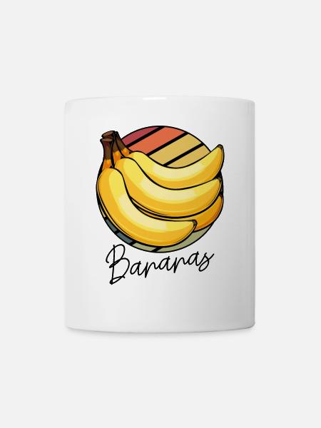 Banane Pop Art Kreis - Tasse - Weiß
