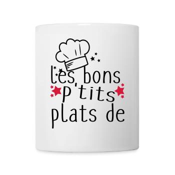 les bons petits plats - Mug blanc - blanc - Devant