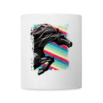 Reiten - Reiter - Reitschule - Pferd - Ross Stute - Tasse - Weiß - Vorne