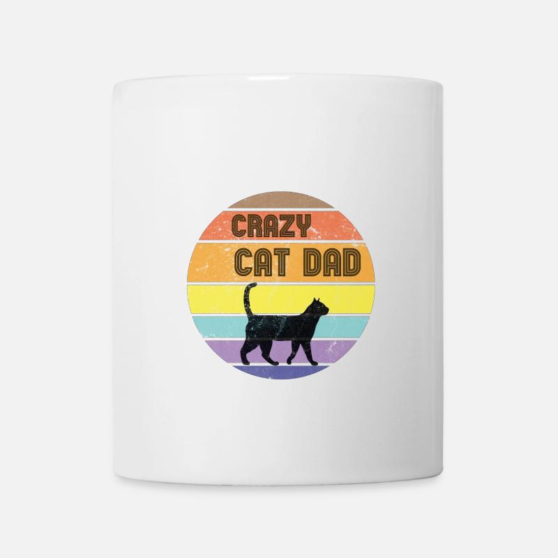 Katzen Liebling - Crazy Cat Dad - Tasse - Weiß