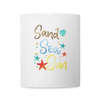 Illustration du soleil du lac de sable - Mug blanc - blanc - Devant