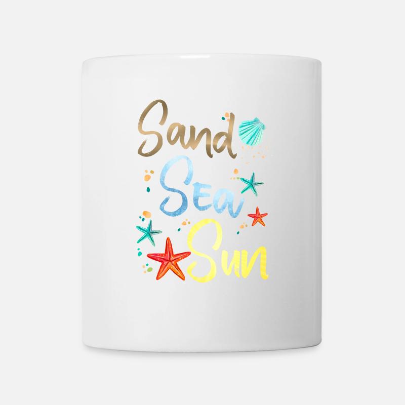 Illustration du soleil du lac de sable - Mug blanc - blanc