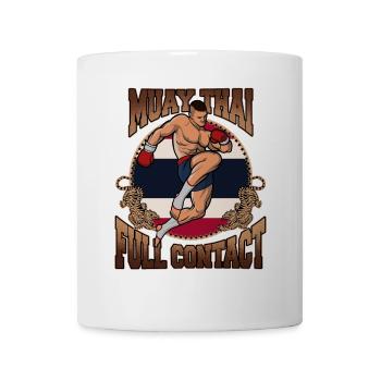 Muay Thai Full Contact MMA Arts Martiaux Cadeau - Mug blanc - blanc - Devant