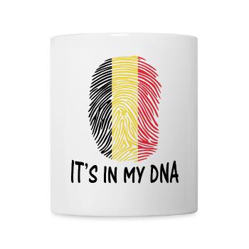 sticker flag of Belgium it's in my dna Belgique - Mug - white - Front