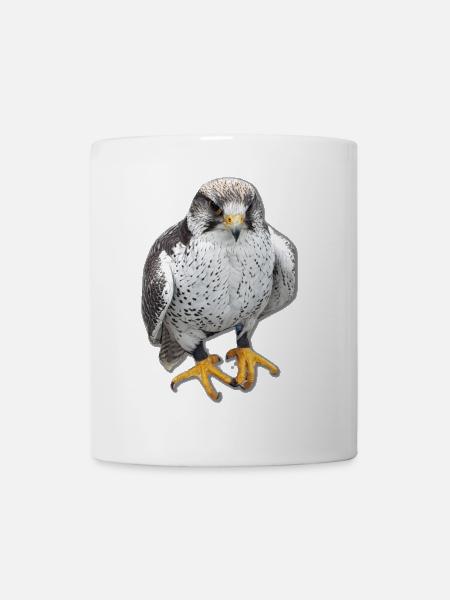 Prachtfalke Portrait Druck - Tasse - Weiß